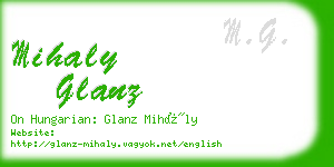 mihaly glanz business card